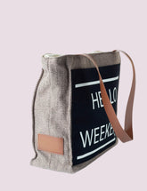 Hello Weekend Taupe Tote